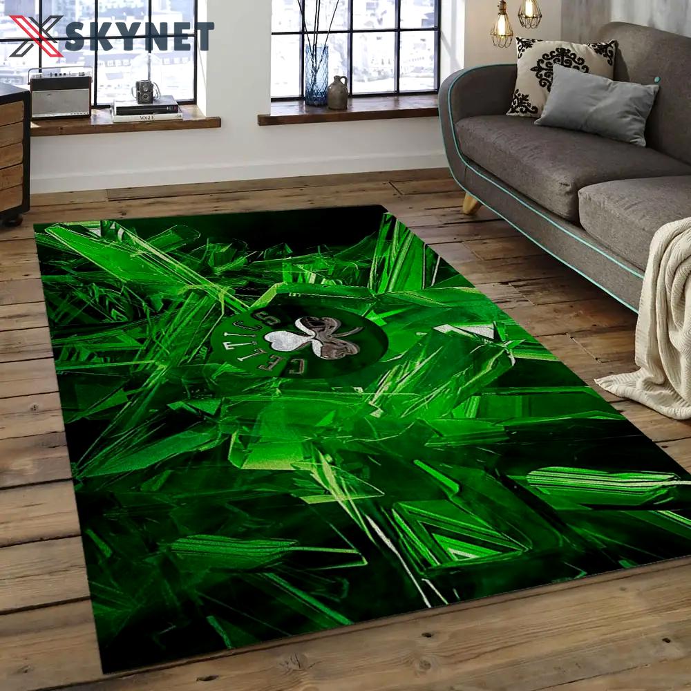Nba boston celtics basketball legend team logo rectangle area bc16 Rectangle Rug