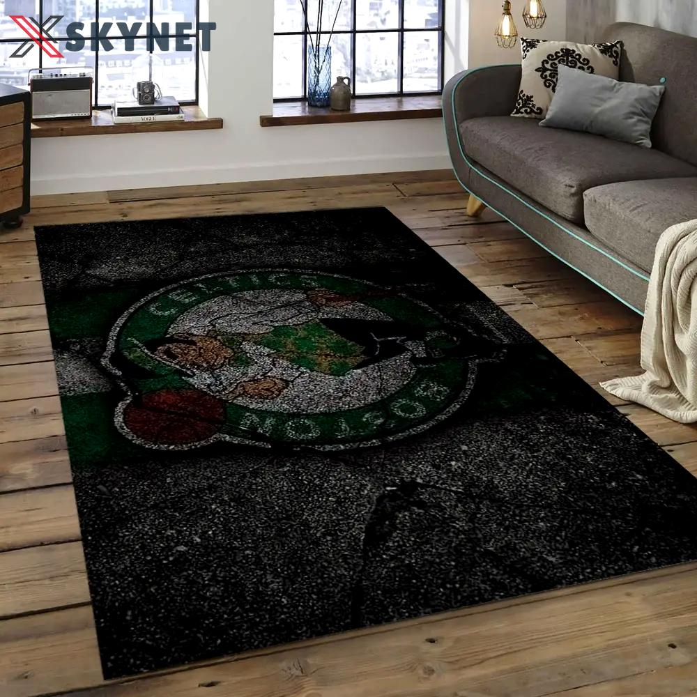 Nba boston celtics basketball legend team logo rectangle area bc20 Rectangle Rug