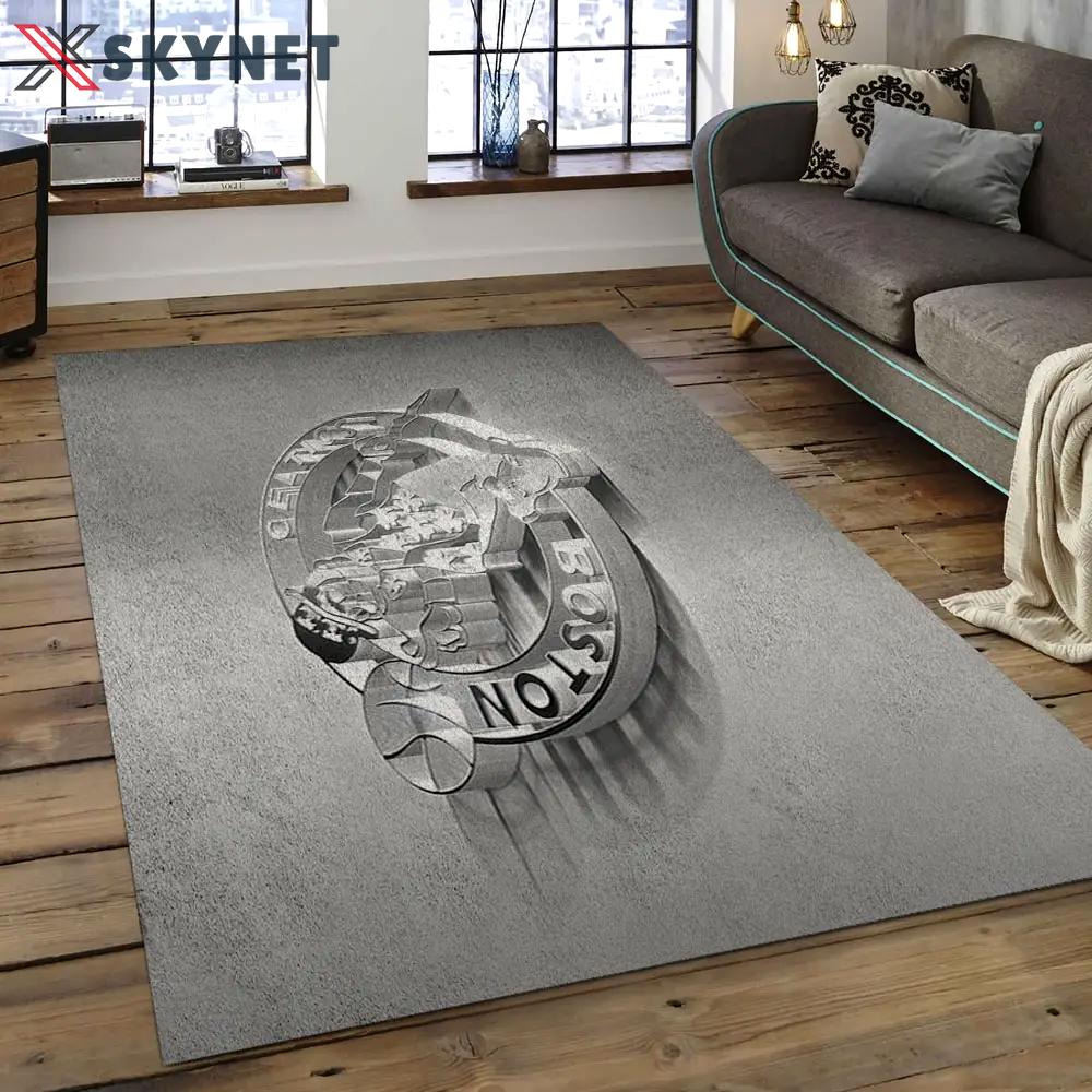 Nba boston celtics basketball legend team logo rectangle area bc23 Rectangle Rug