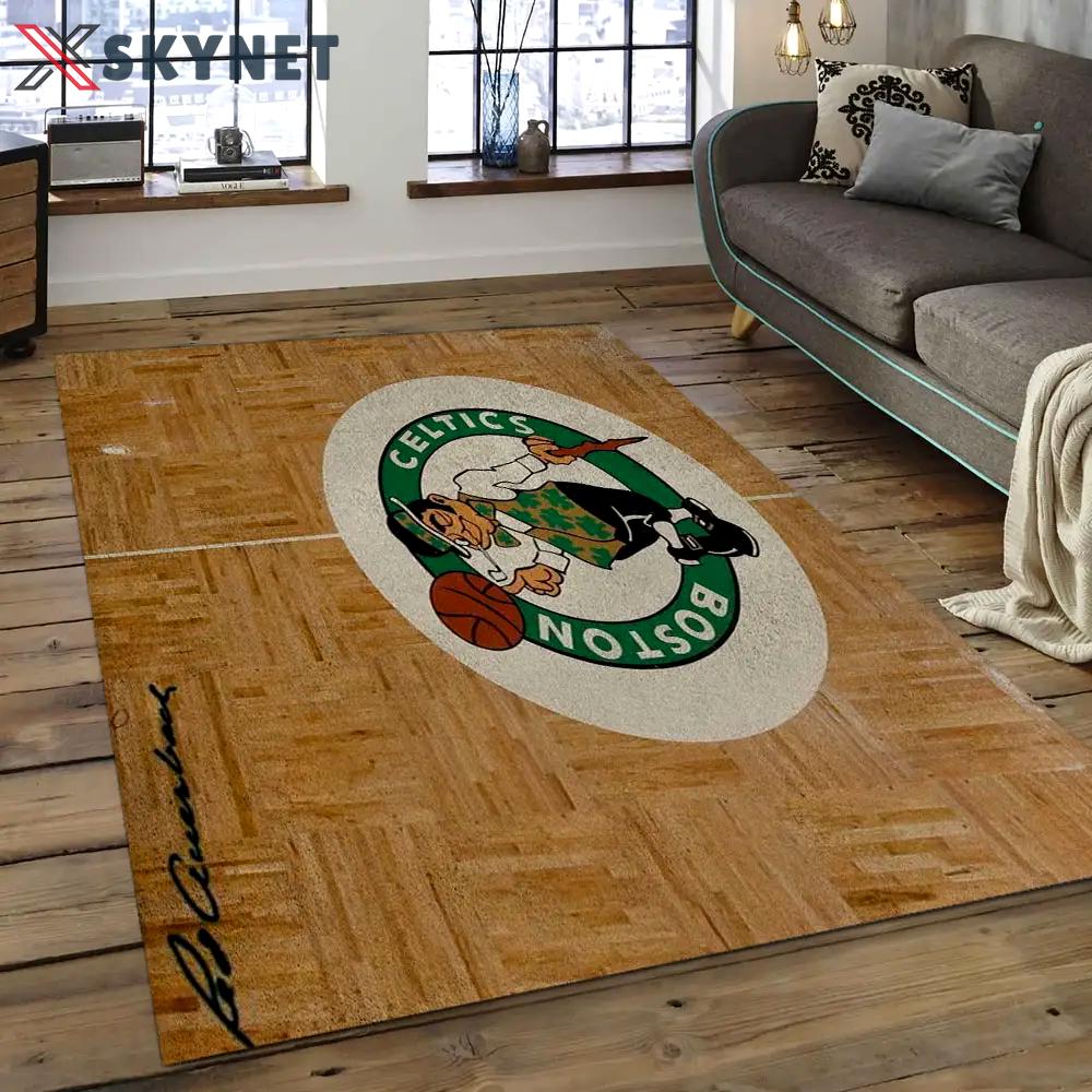 Nba boston celtics basketball legend team logo rectangle area bc48 Rectangle Rug