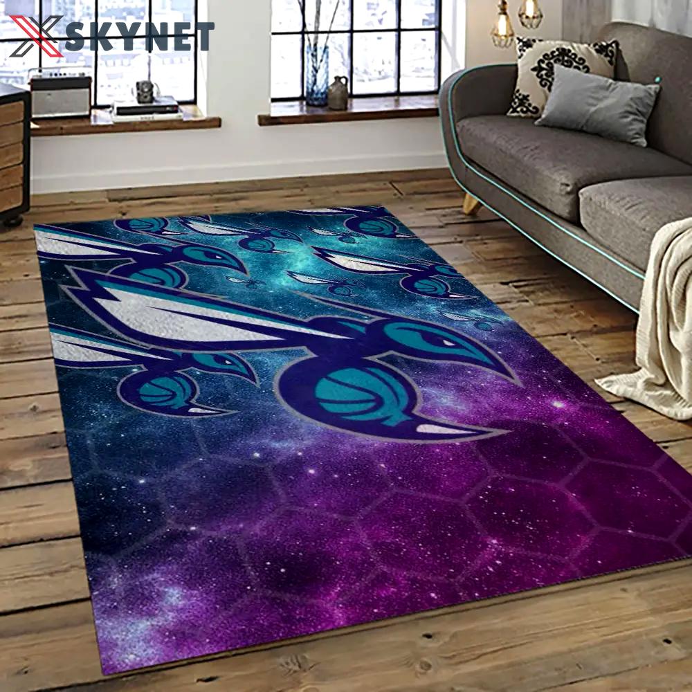 Nba charlotte hornets basketball team logo sport carpet area rug home decor best gift for friends ch80 Rectangle Rug