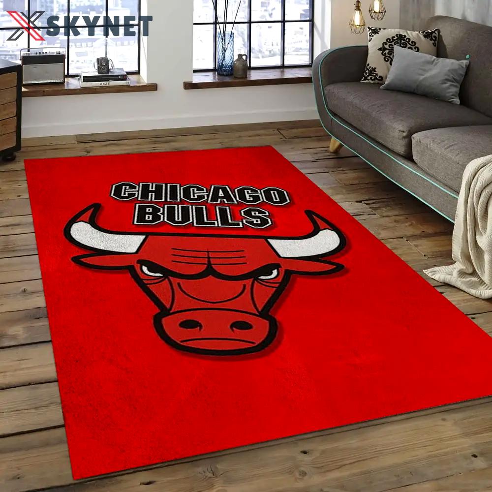 Nba chicago bulls basketball legend team logo rectangle area cb10 Rectangle Rug