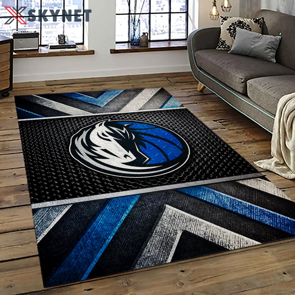 Nba dallas mavericks basketball team logo sport carpet rectangle area rug for living room dmr2 Rectangle Rug