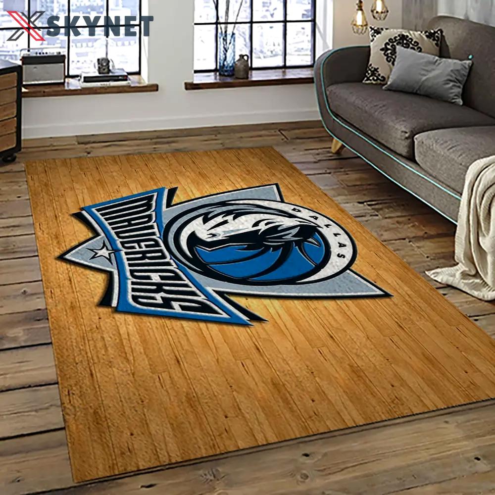 Nba dallas mavericks basketball team logo sport carpet rectangle area rug for living room dmr25 Rectangle Rug