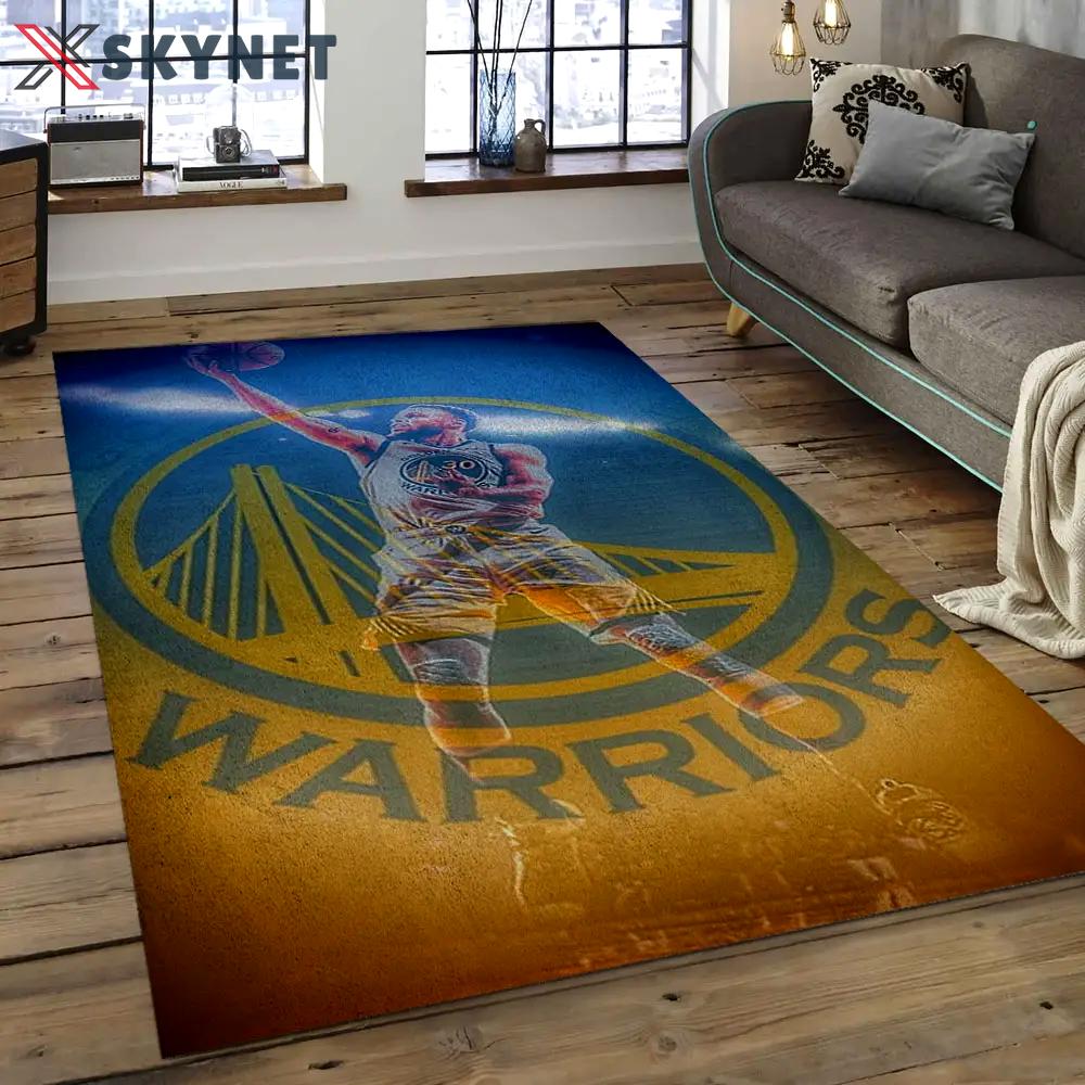 Nba golden state warriors basketball legend team logo rectangle area gsw09 Rectangle Rug