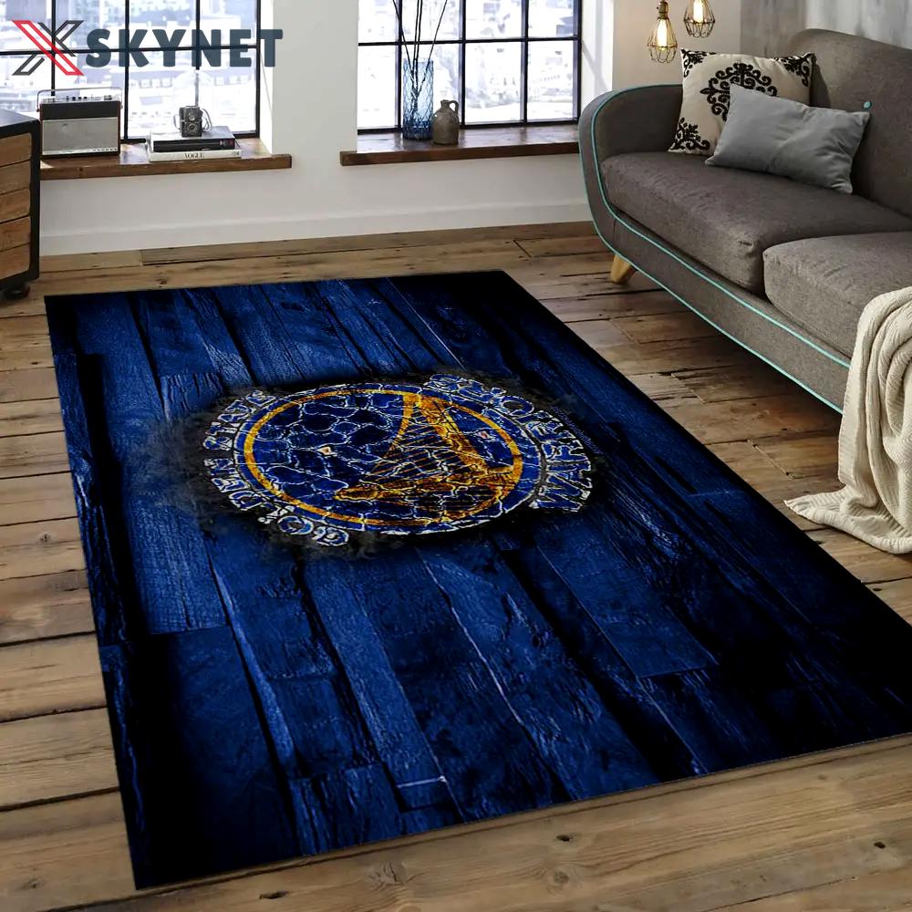 Nba golden state warriors basketball legend team logo rectangle area gsw21 Rectangle Rug