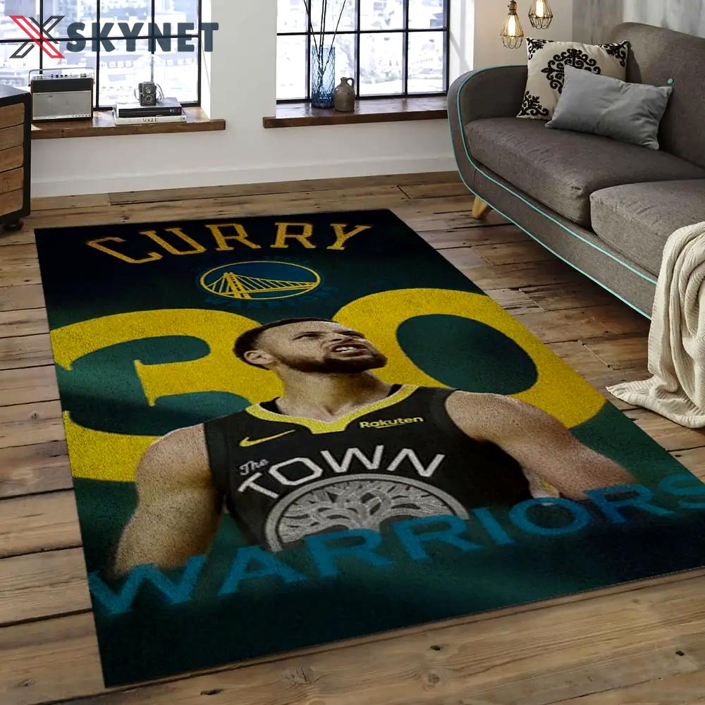 Nba golden state warriors basketball legend team logo rectangle area gsw27 Rectangle Rug