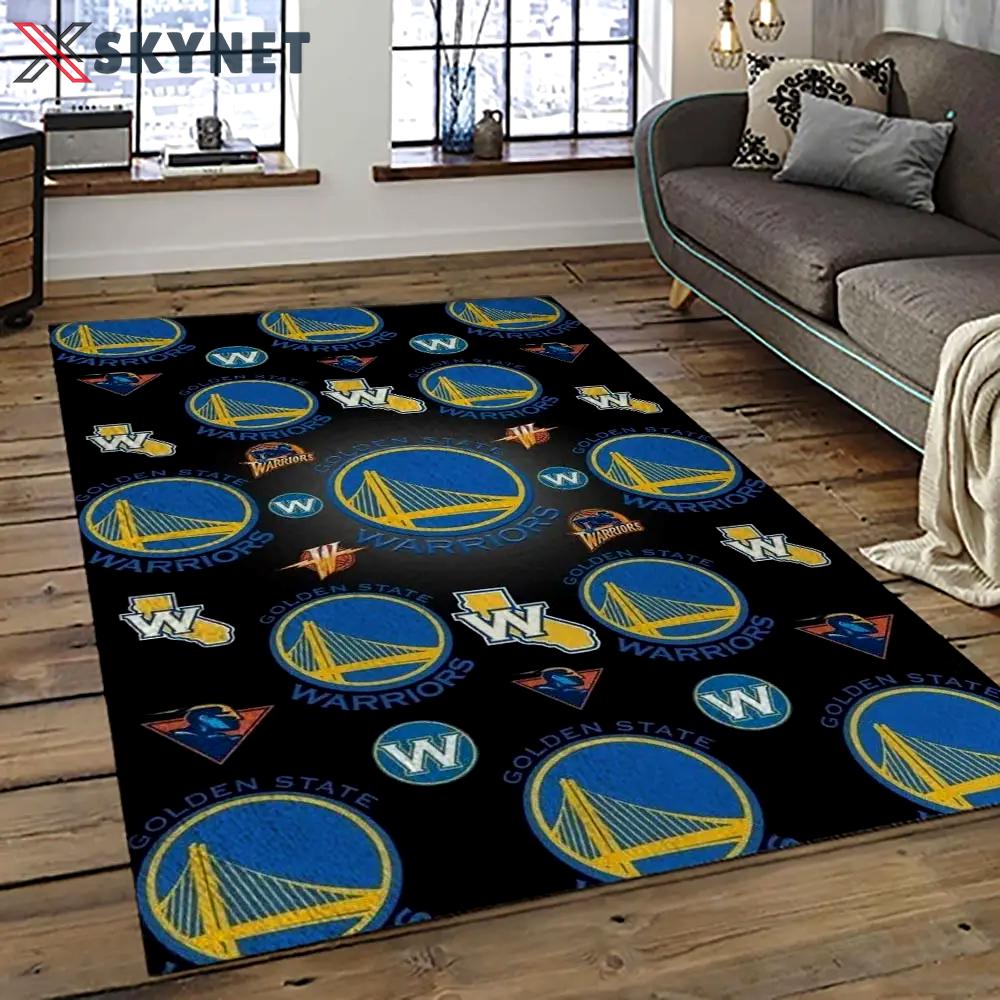 Nba golden state warriors basketball team logo sport carpet area rug home decor best gift for friends gsw84 Rectangle Rug