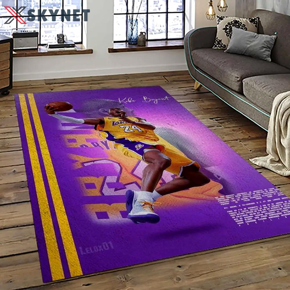 Nba los angeles lakers basketball team logo sport carpet area rug home decor best gift for friends lasl62 Rectangle Rug