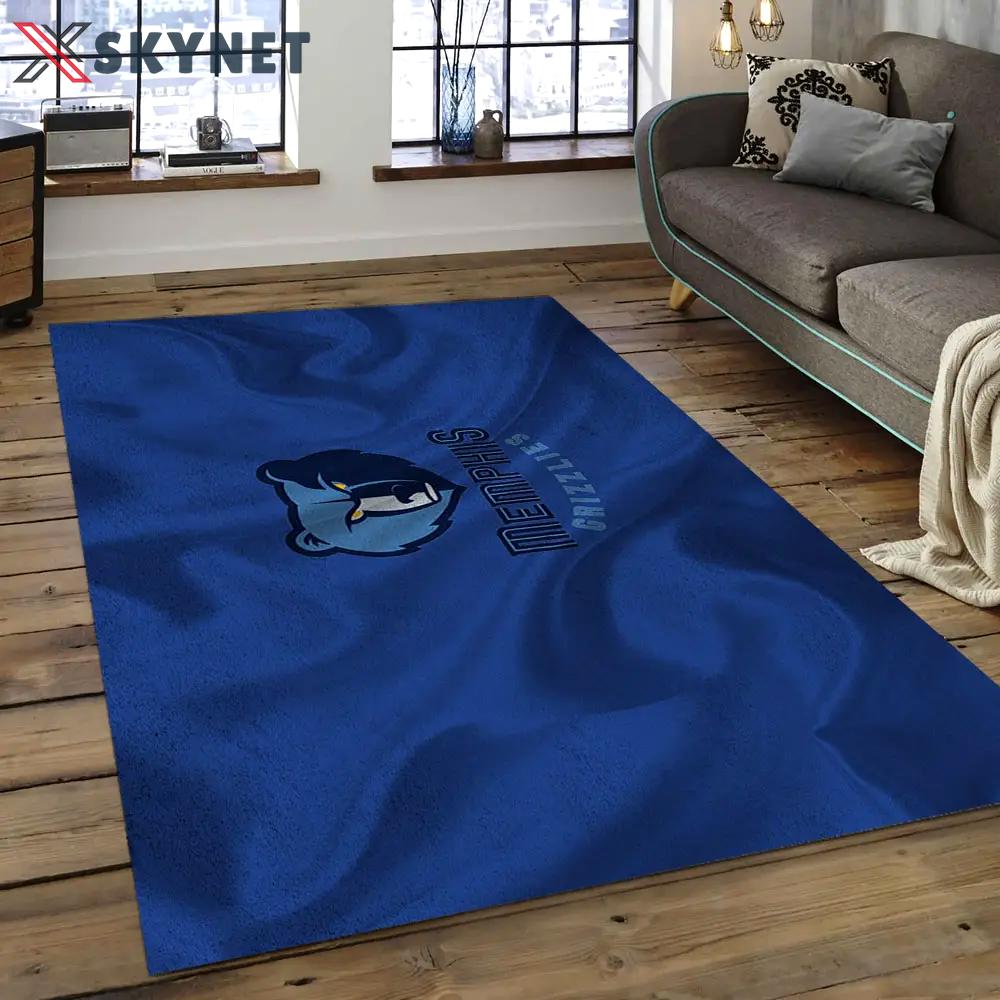Nba memphis grizzlies basketball legend team logo rectangle area mg03 Rectangle Rug