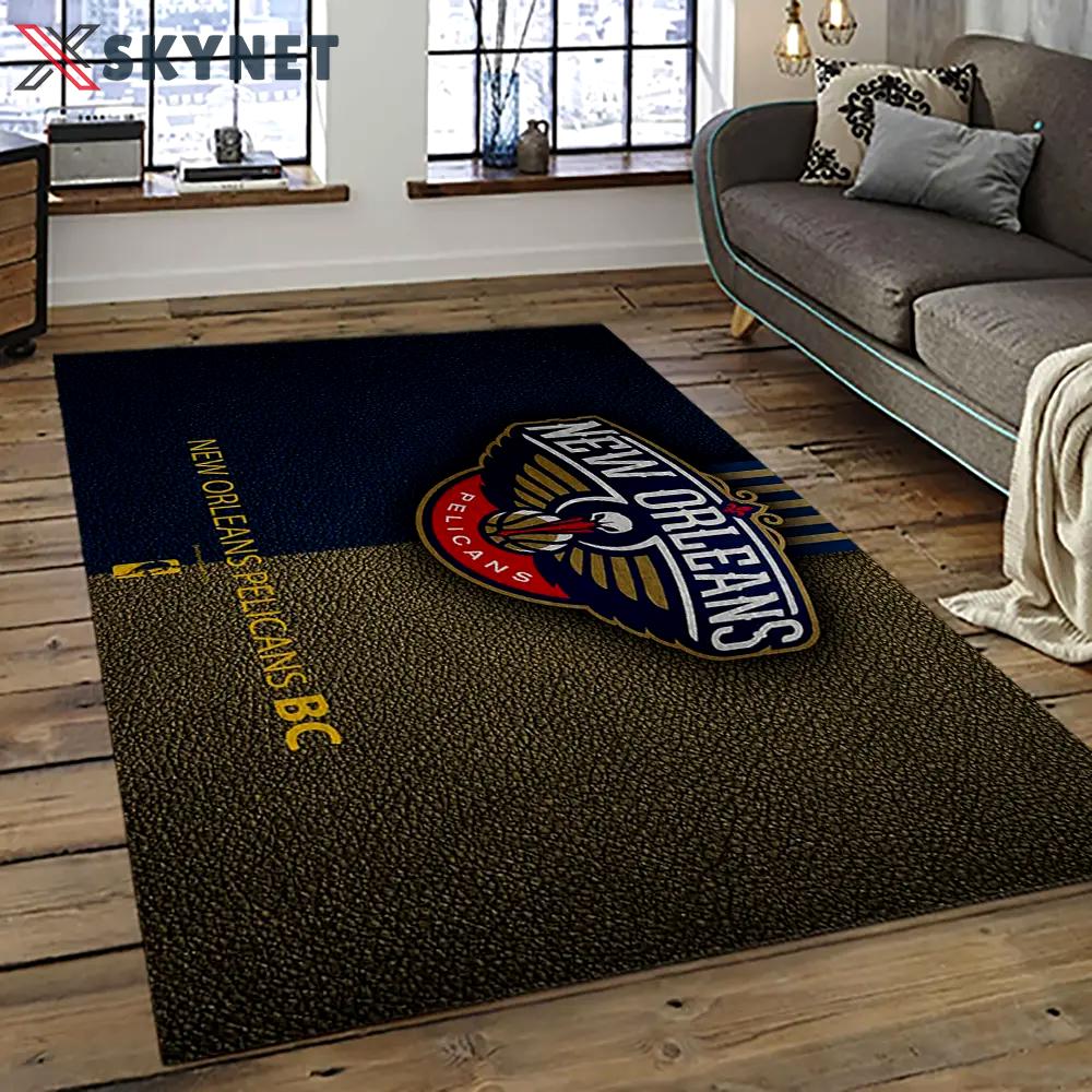 Nba new orleans pelicans basketball team logo sport carpet rectangle area rug for living room nop37 Rectangle Rug