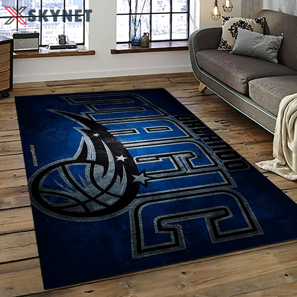 Nba orlando magic basketball team logo sport carpet rectangle area rug for living room olm25 Rectangle Rug