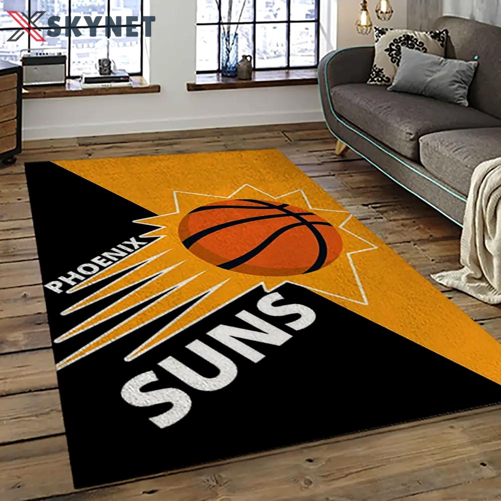 Nba phoenix suns basketball team logo sport carpet rectangle area rug for living room ps9 Rectangle Rug
