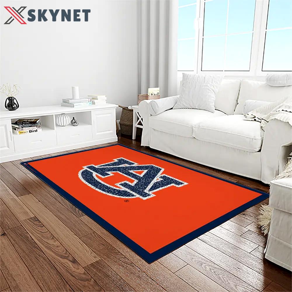 Ncaa auburn tigers college sport basketball and foolball team logo rectangle area rug ats14 Rectangle Rug