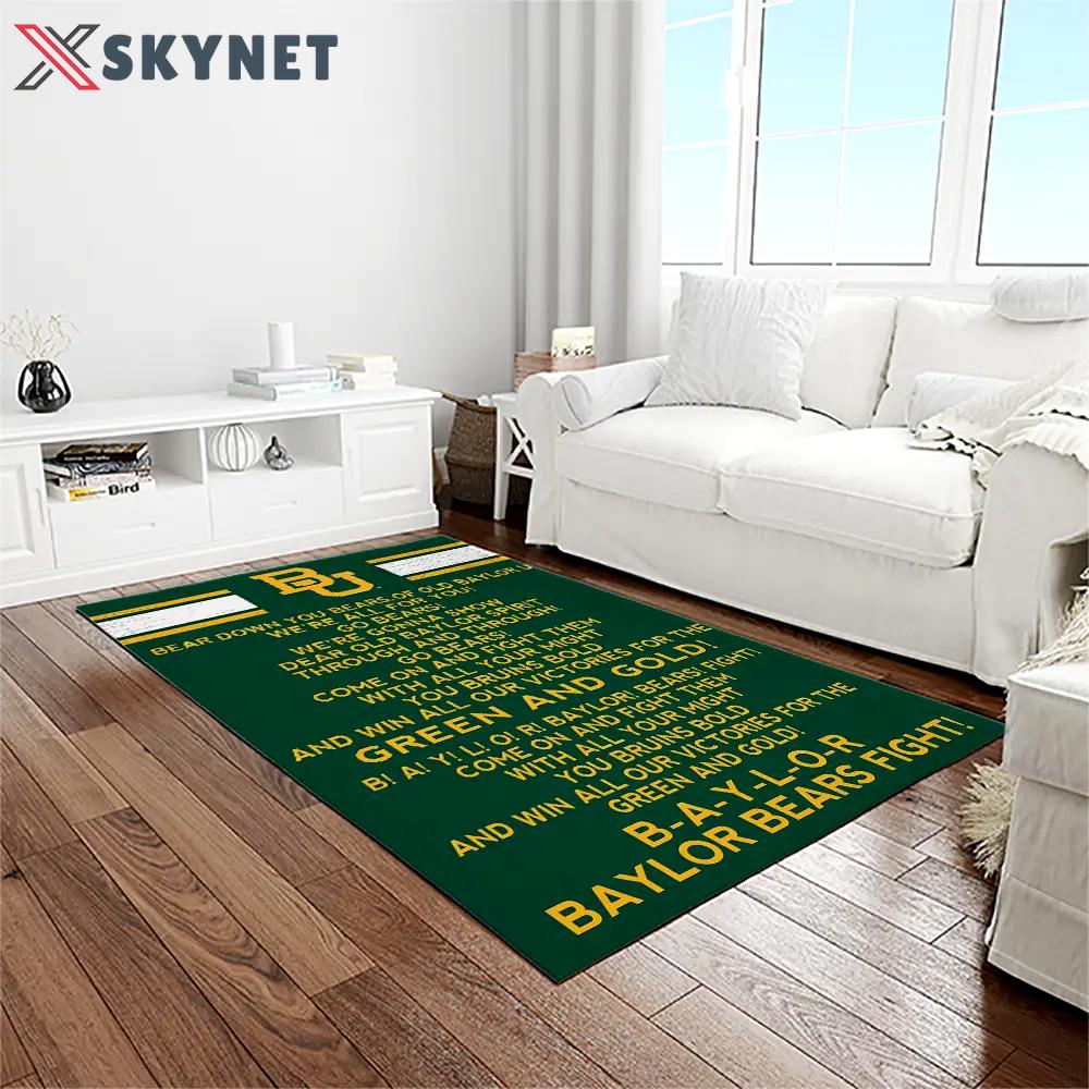 Ncaa baylor bears sport basketball and foolball team logo rectangle area rug bb25 Rectangle Rug