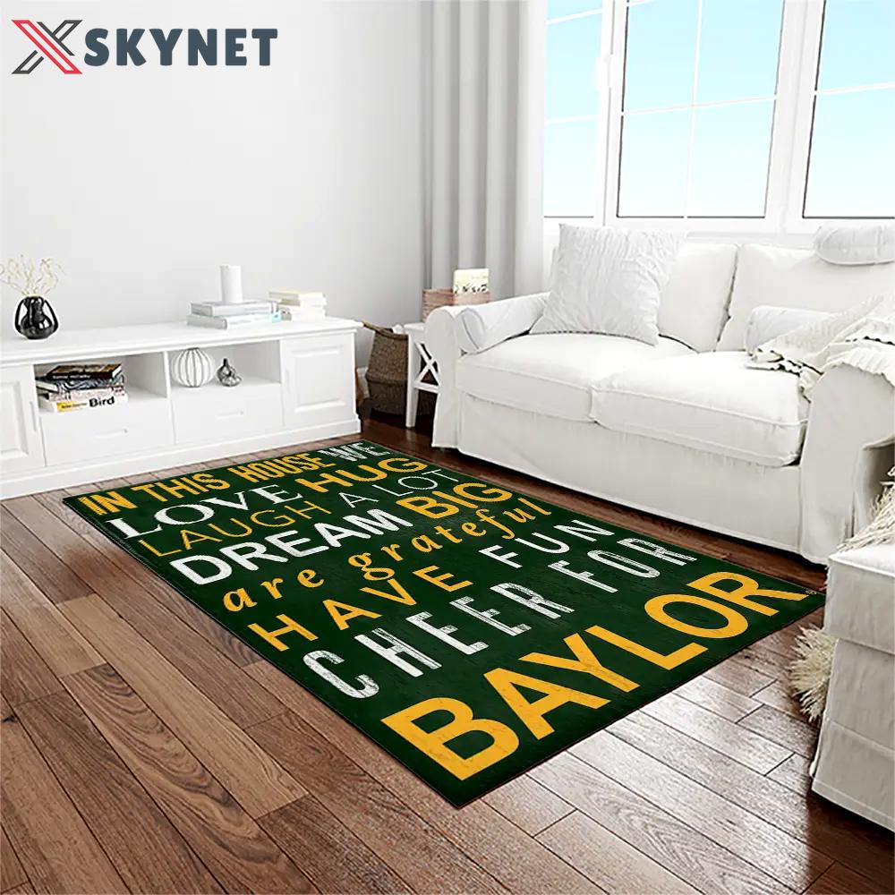 Ncaa baylor bears sport basketball and foolball team logo rectangle area rug bb40 Rectangle Rug