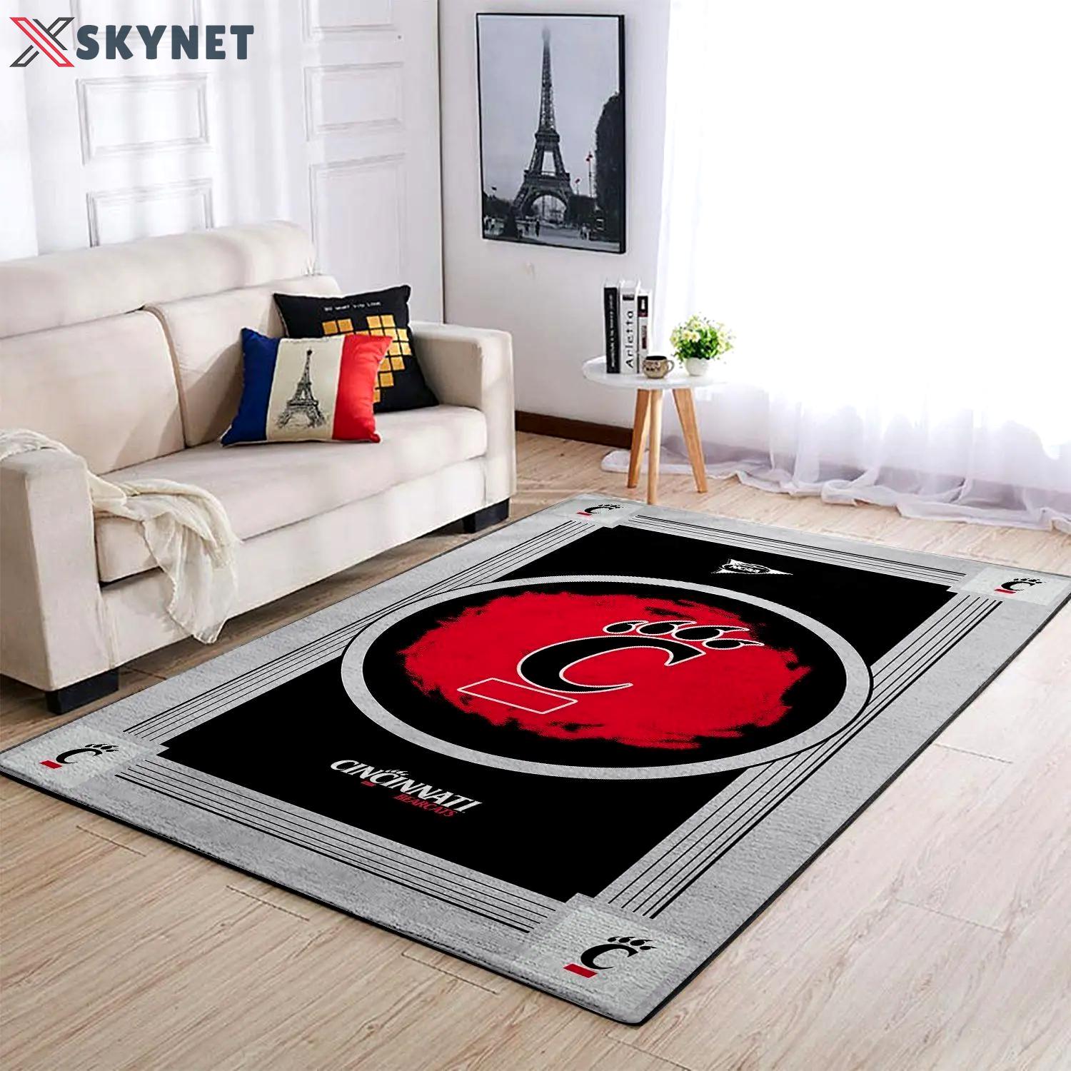 Ncaa cincinnati bearcats football team logo carpet rug living room 200305213 2 Rectangle Rug