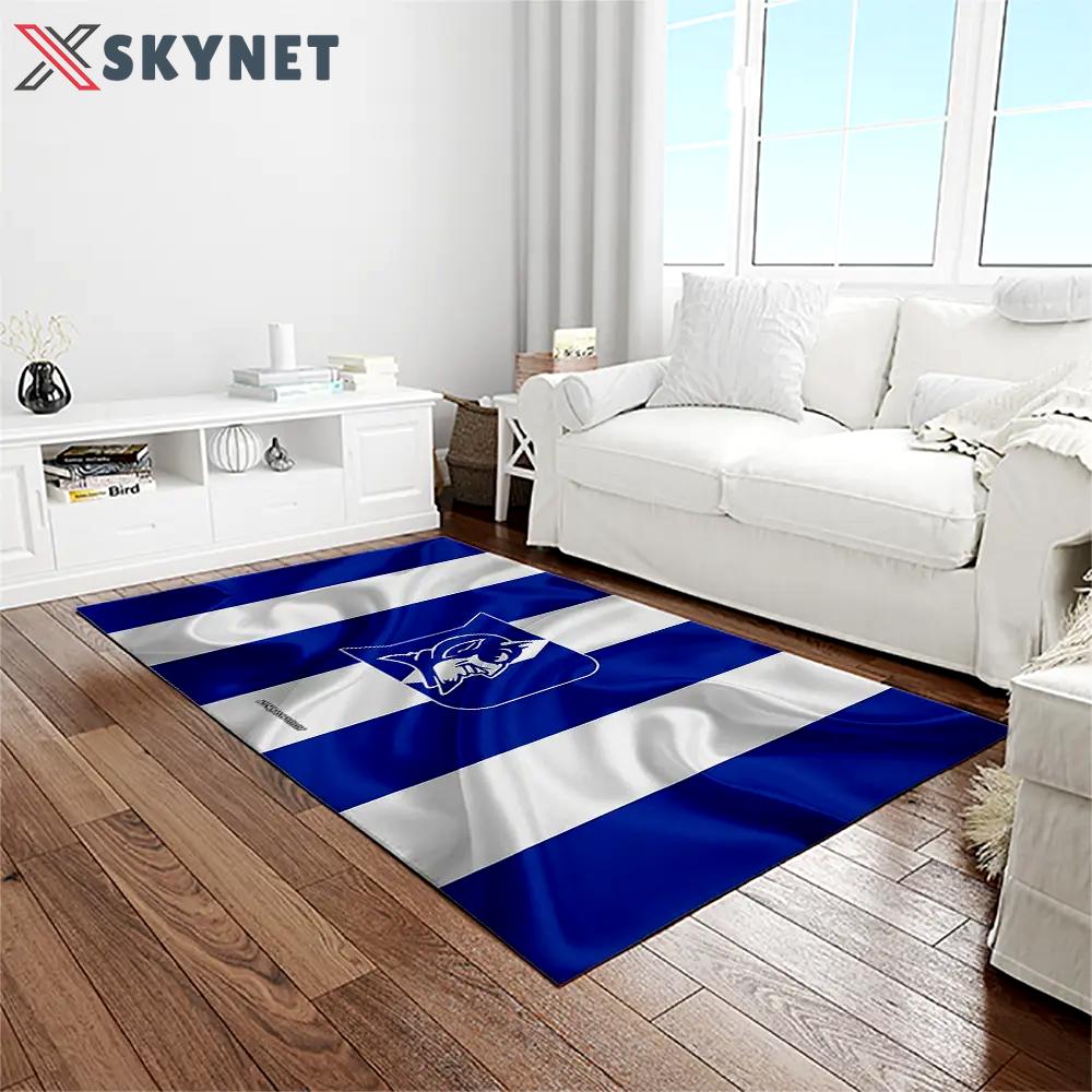 Ncaa duke blue devils college sport basketball and foolball team logo rectangle area rug dbs09 Rectangle Rug