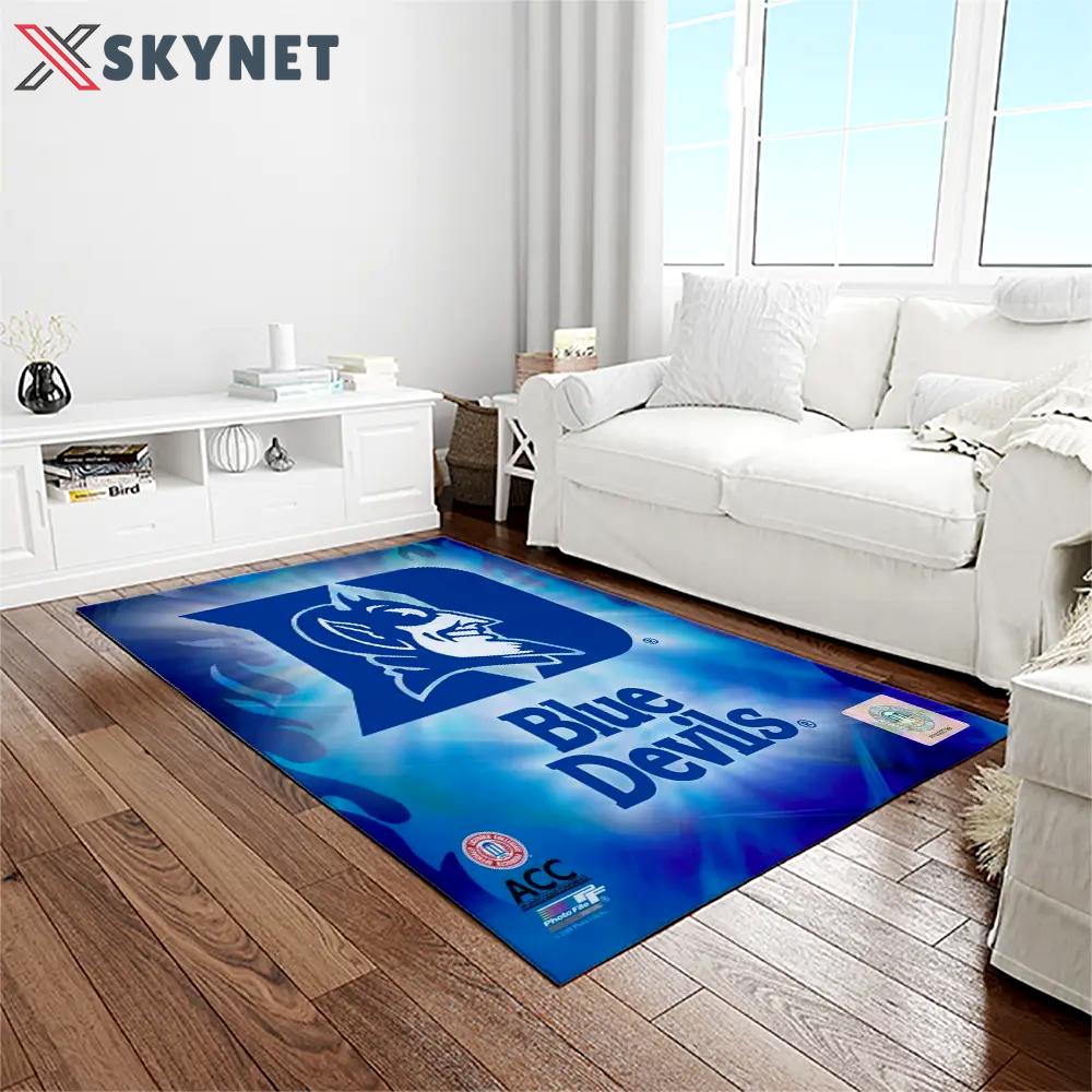 Ncaa duke blue devils college sport basketball and foolball team logo rectangle area rug dbs20 Rectangle Rug