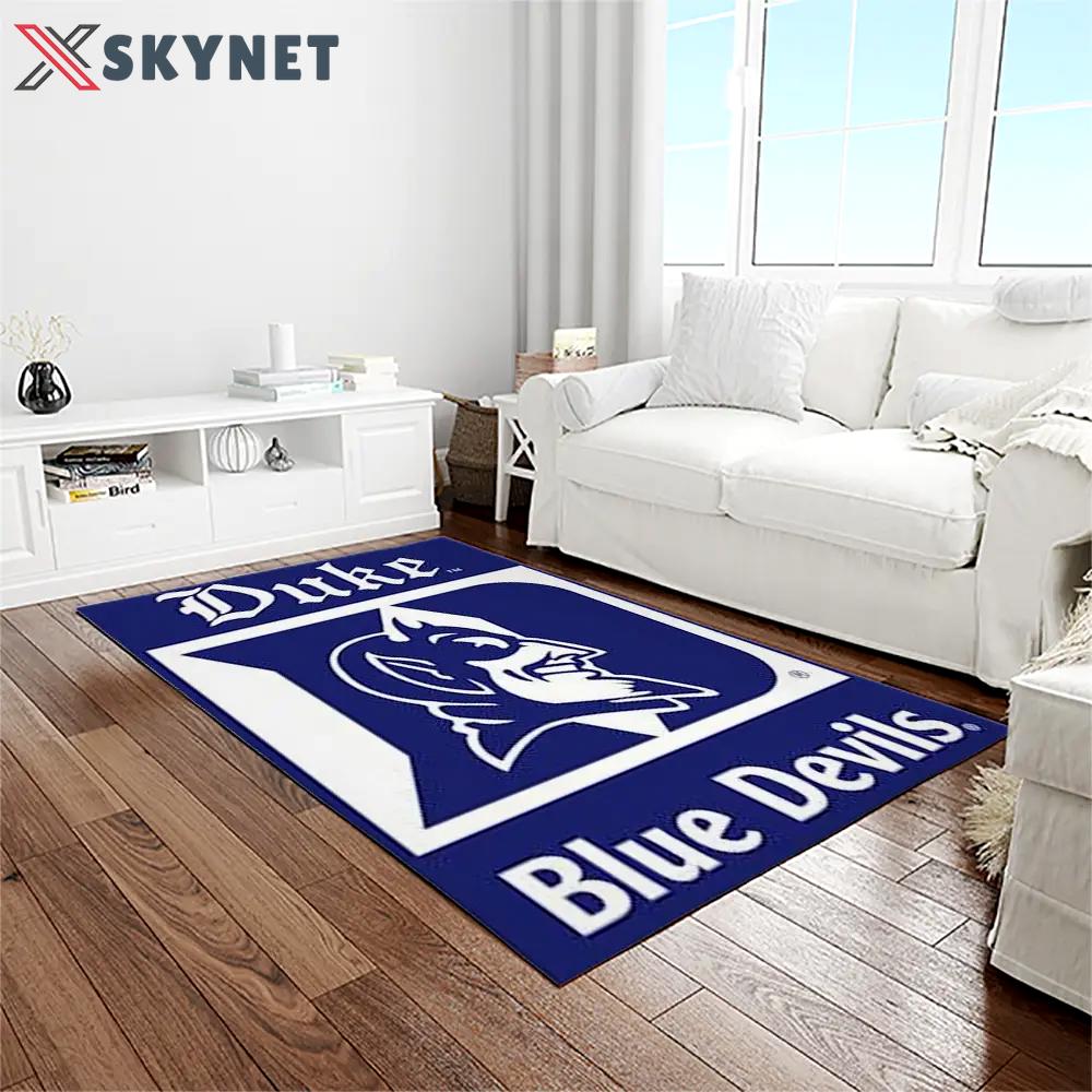 Ncaa duke blue devils college sport basketball and foolball team logo rectangle area rug dbs26 Rectangle Rug