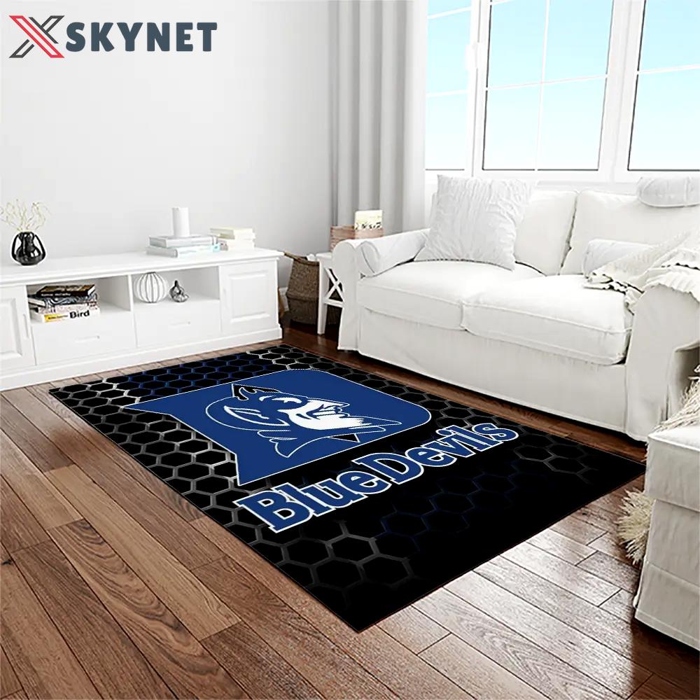 Ncaa duke blue devils college sport basketball and foolball team logo rectangle area rug dbs35 Rectangle Rug