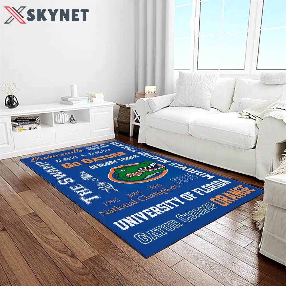 Ncaa florida gators college sport basketball and foolball team logo rectangle area rug fg44 Rectangle Rug