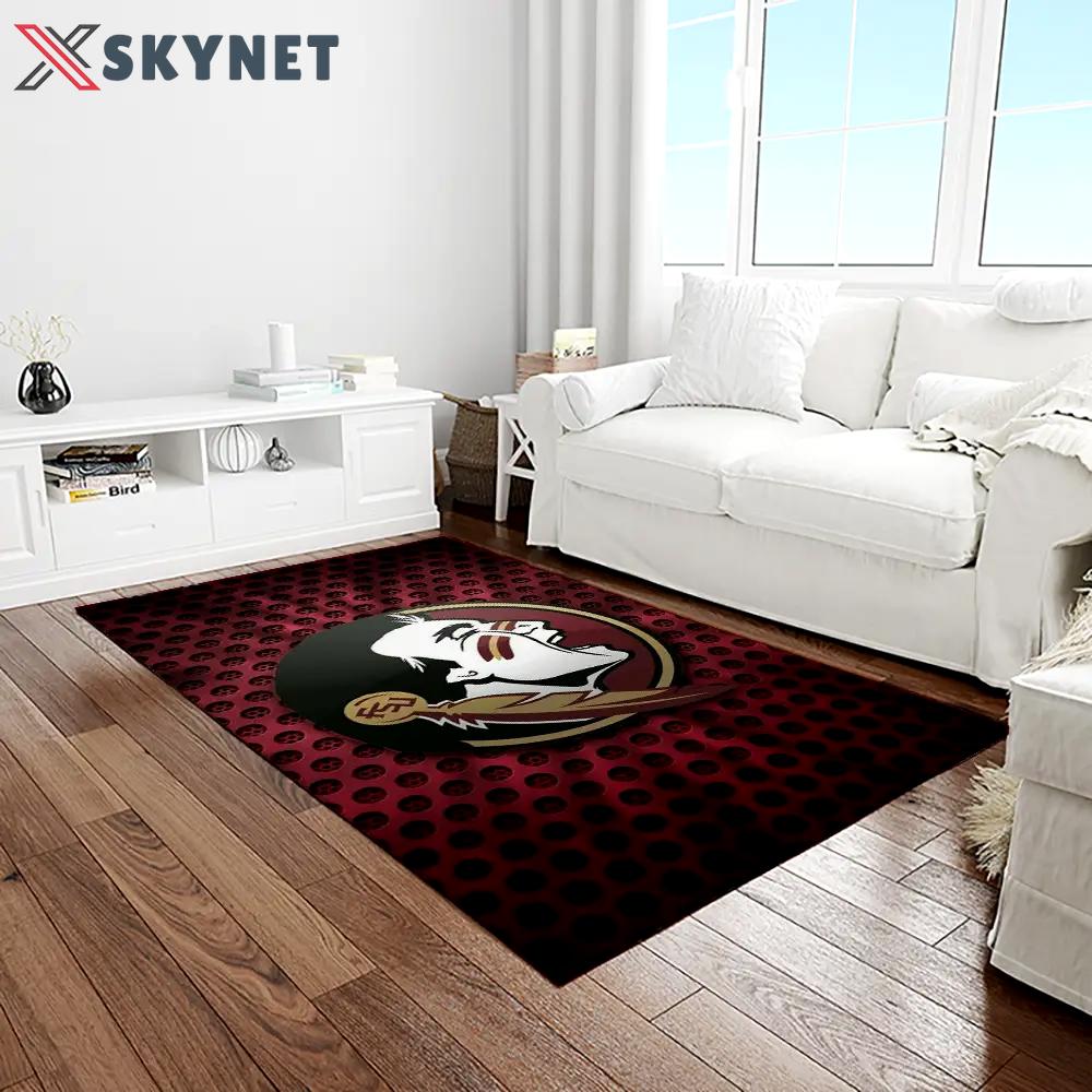 Ncaa florida state seminoles sport basketball and foolball team logo rectangle area rug fss10 Rectangle Rug