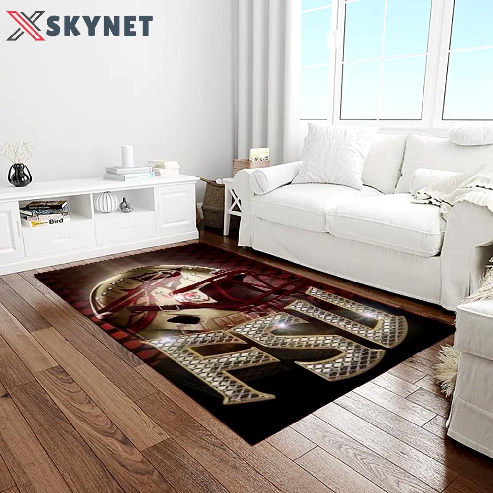 Ncaa florida state seminoles sport basketball and foolball team logo rectangle area rug fss31 Rectangle Rug