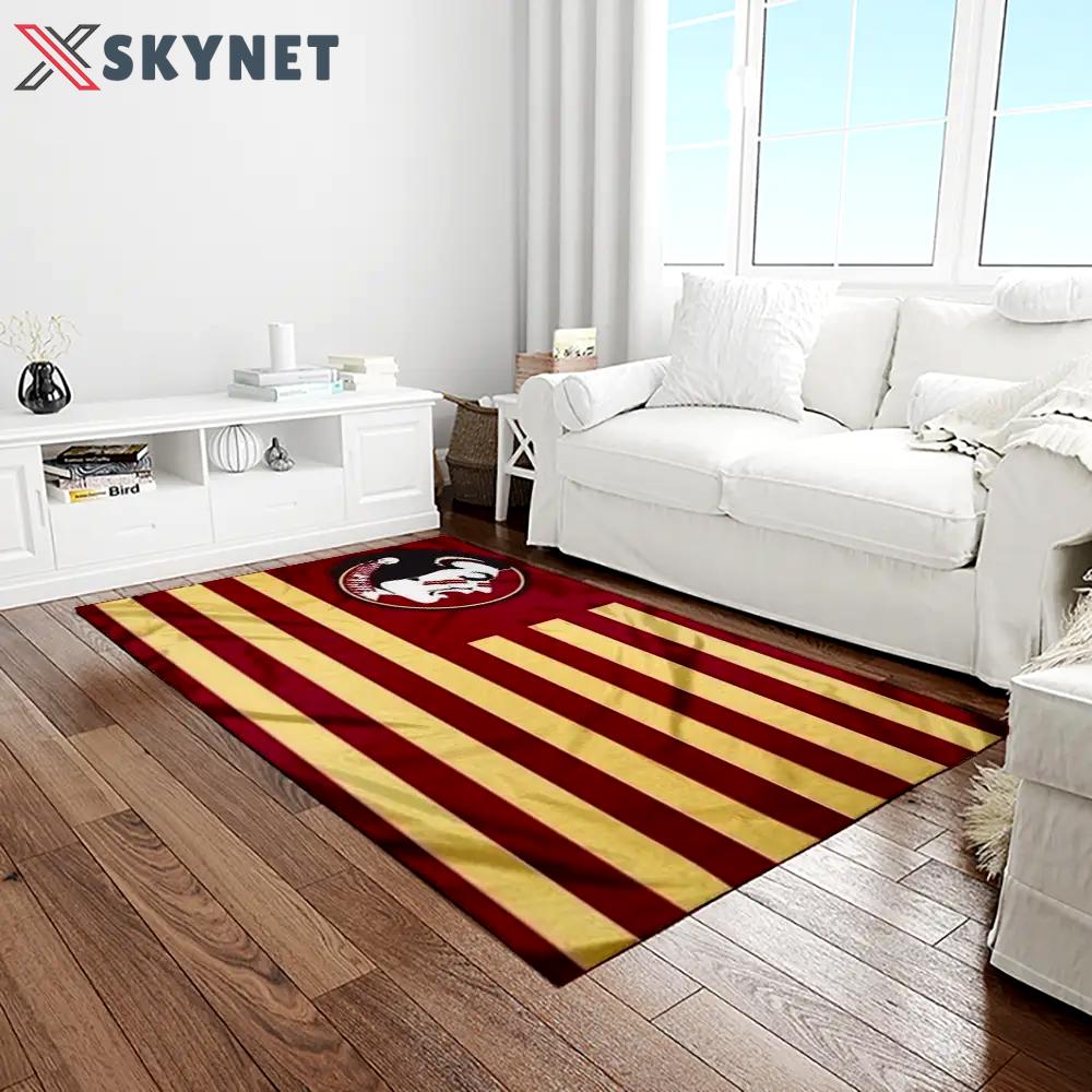 Ncaa florida state seminoles sport basketball and foolball team logo rectangle area rug fss38 Rectangle Rug