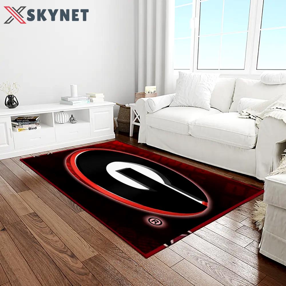 Ncaa georgia bulldogs college sport basketball and foolball team logo rectangle area rug gbs38 Rectangle Rug