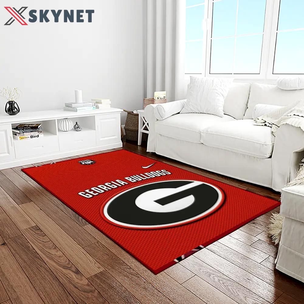 Ncaa georgia bulldogs college sport basketball and foolball team logo rectangle area rug gbs66 Rectangle Rug
