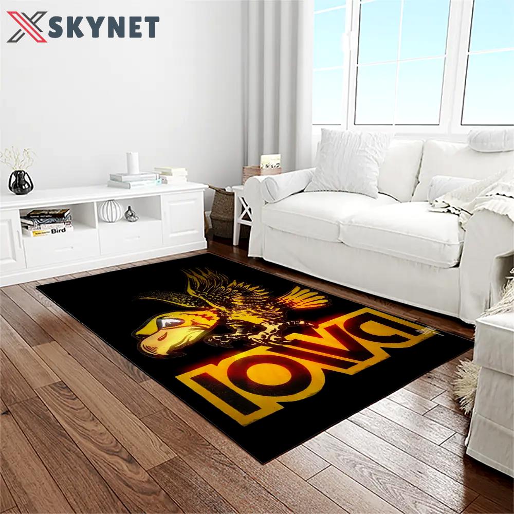 Ncaa iowa hawkeyes college sport basketball and foolball team logo rectangle area rug iwh08 Rectangle Rug
