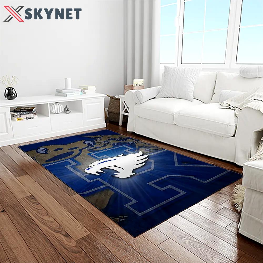 Ncaa kentucky wildcats college sport basketball and foolball team logo rectangle area rug ktw06 Rectangle Rug