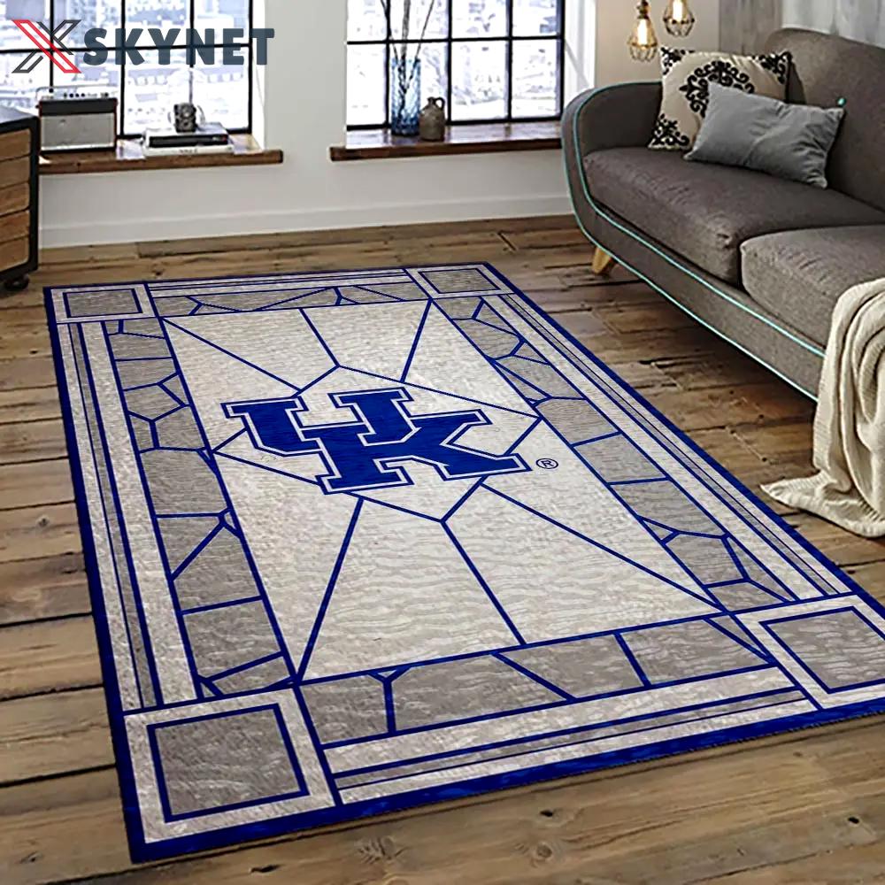 Ncaa kentucky wildcats football team logo sport carpet area rug home decor best gift for friends ktwc17 Rectangle Rug