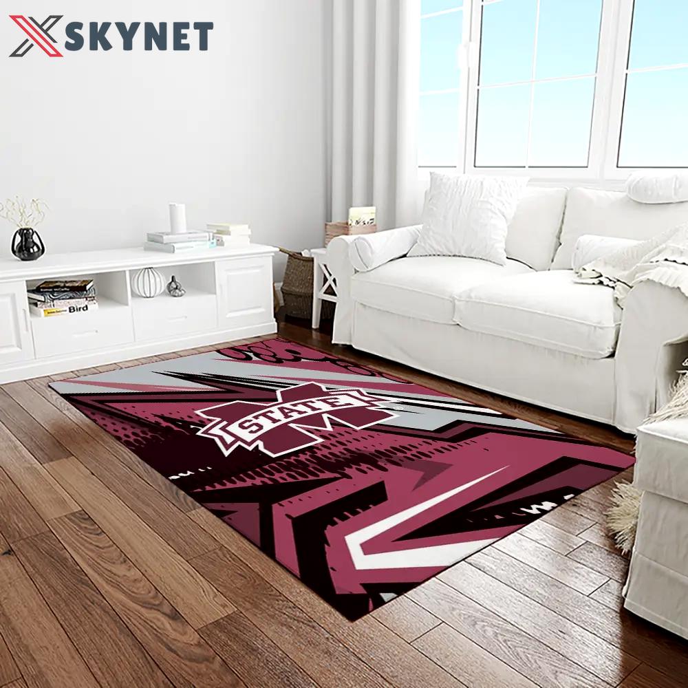 Ncaa mississippi state bulldogs college sport basketball and foolball team logo rectangle area rug msb25 Rectangle Rug