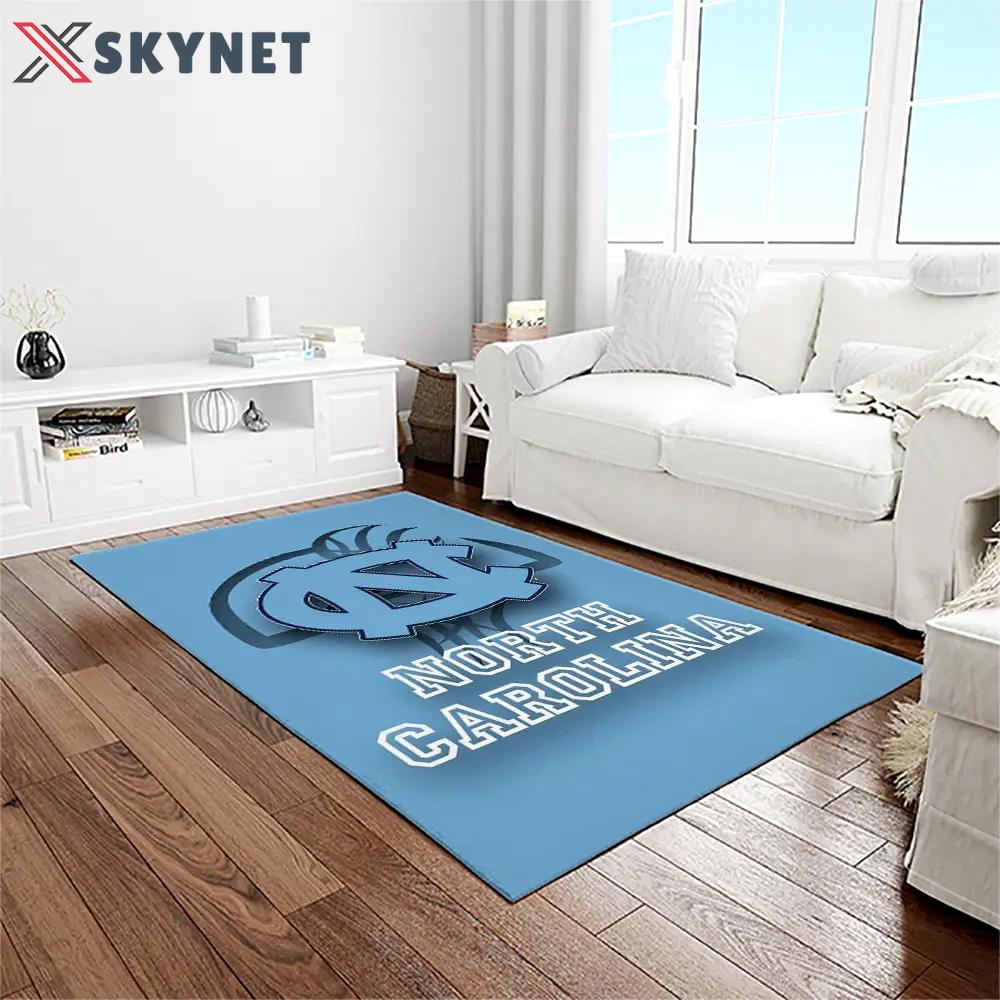 Ncaa north carolina tar heels college sport basketball and foolball team logo rectangle area rug ncth17 Rectangle Rug