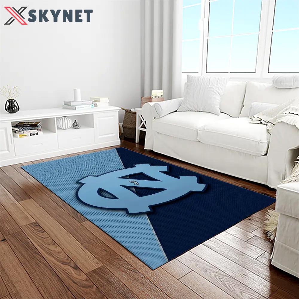 Ncaa north carolina tar heels college sport basketball and foolball team logo rectangle area rug ncth19 Rectangle Rug