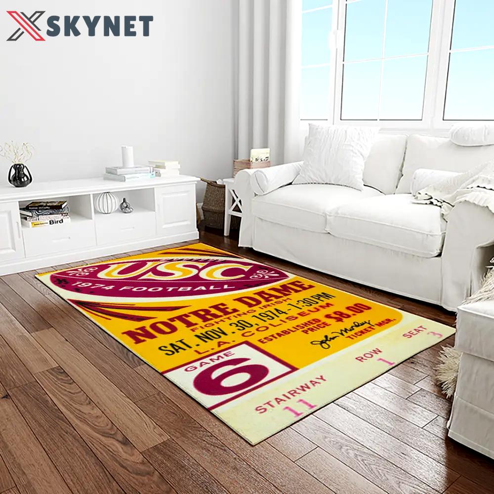 Ncaa notre dame fighting sport basketball and foolball team logo rectangle area rug ndf68 Rectangle Rug