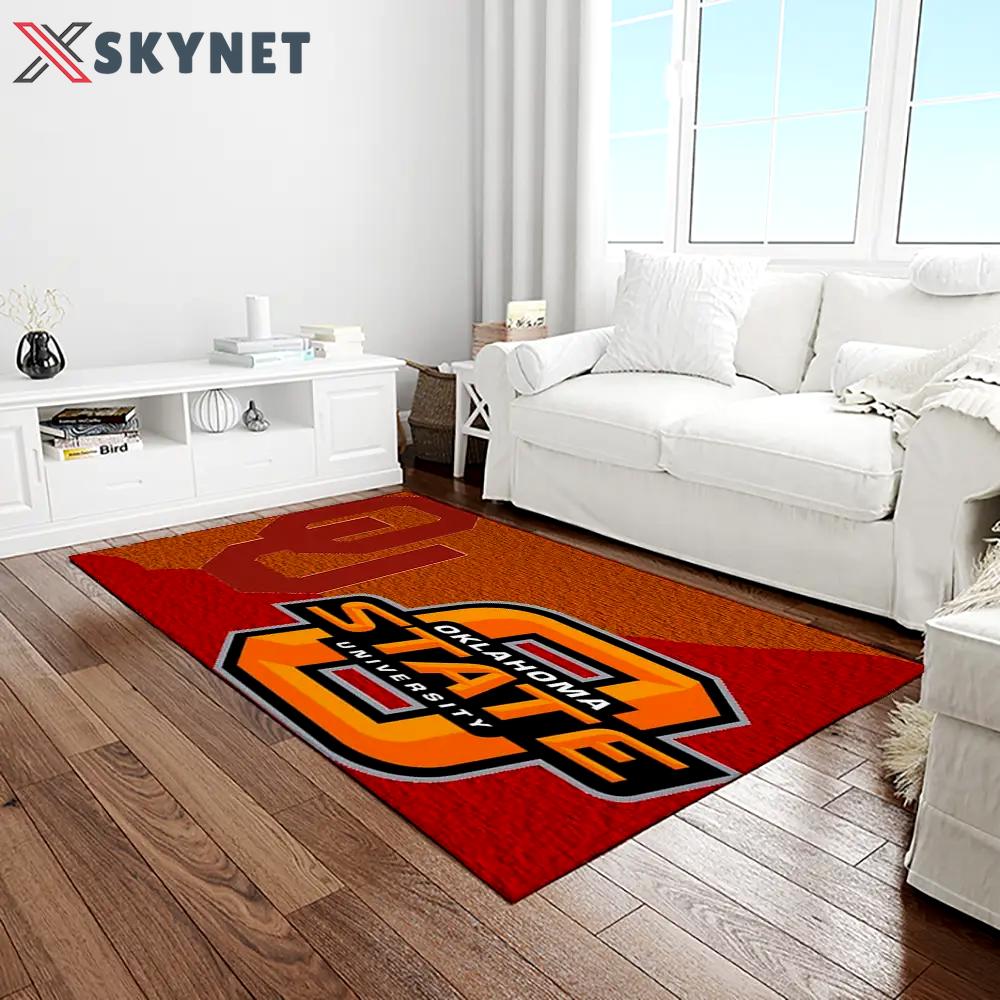 Ncaa oklahoma state cowboys sport basketball and foolball team logo rectangle area rug osc01 Rectangle Rug