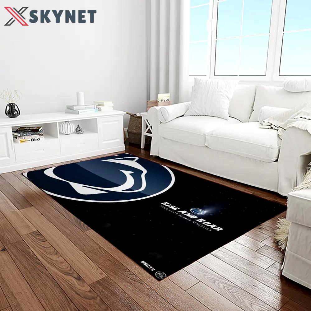 Ncaa penn state nittany lions college sport basketball and foolball team logo rectangle area rug psnl20 Rectangle Rug