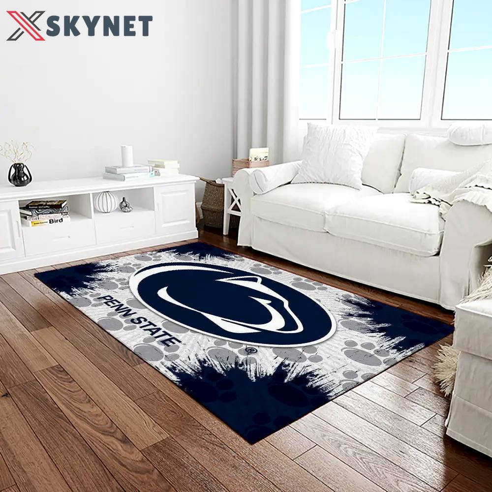 Ncaa penn state nittany lions college sport basketball and foolball team logo rectangle area rug psnl33 Rectangle Rug