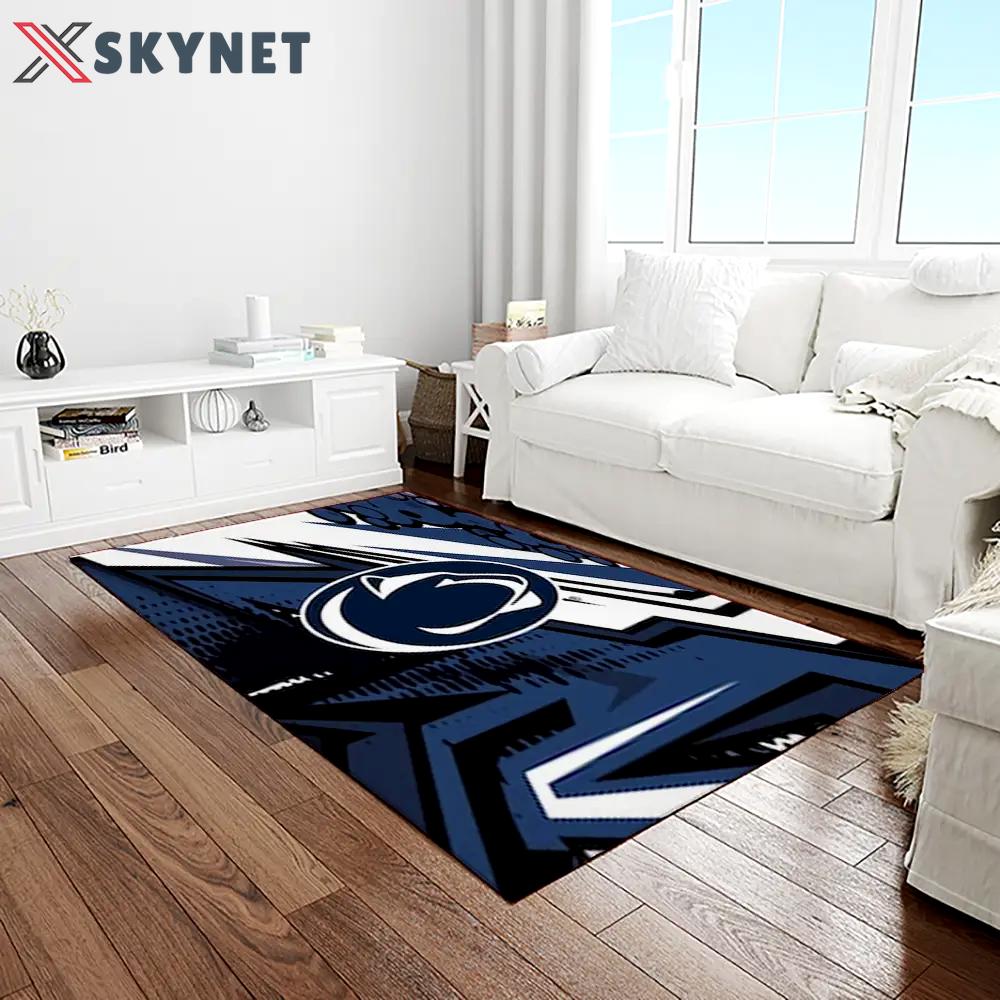 Ncaa penn state nittany lions college sport basketball and foolball team logo rectangle area rug psnl37 Rectangle Rug