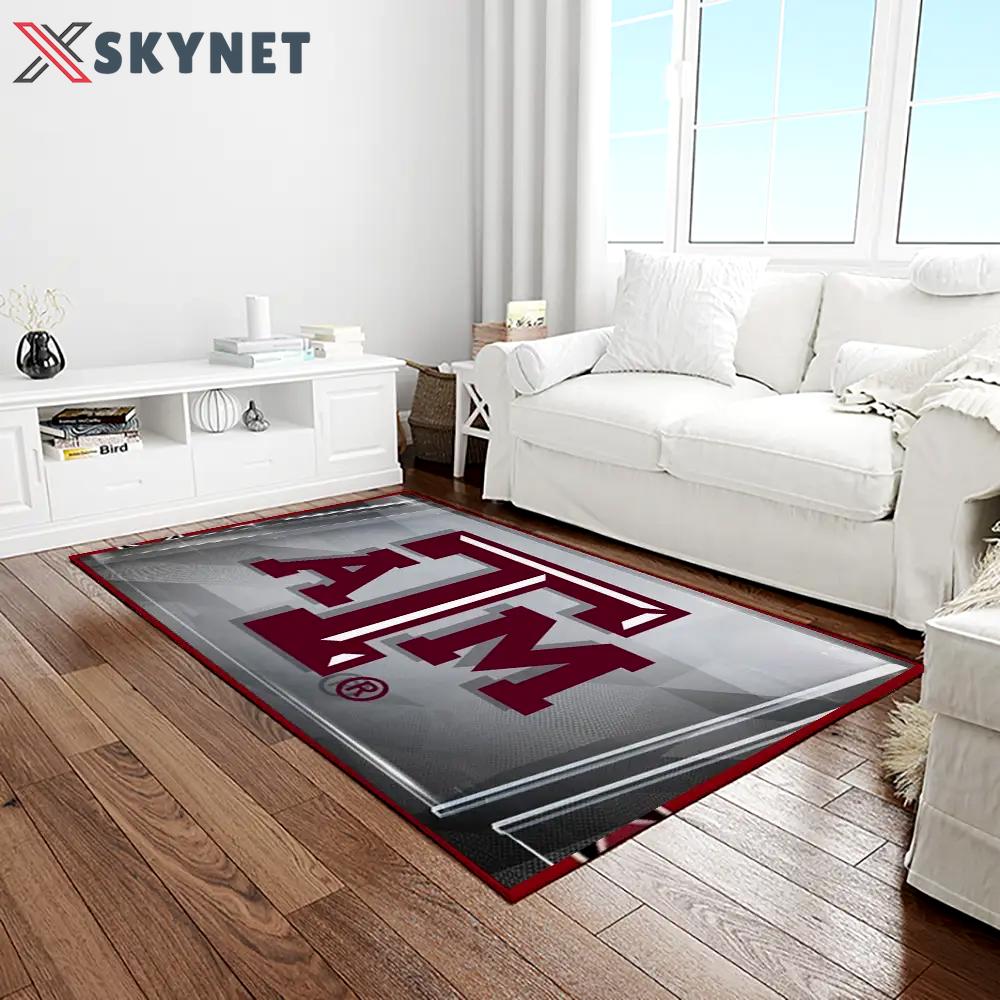 Ncaa texas a&m aggies college sport basketball and foolball team logo rectangle area rug tama50 Rectangle Rug