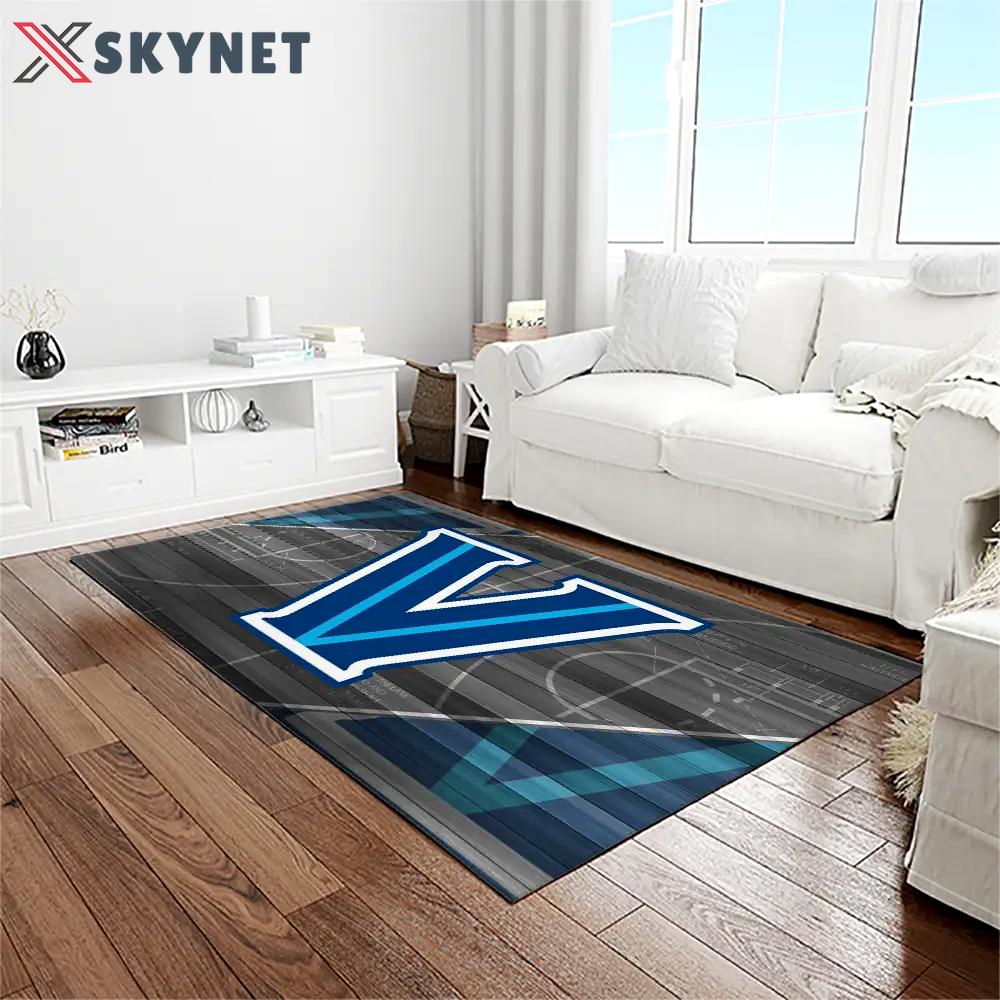 Ncaa villanova wildcats sport basketball and foolball team logo rectangle area rug vw26 Rectangle Rug