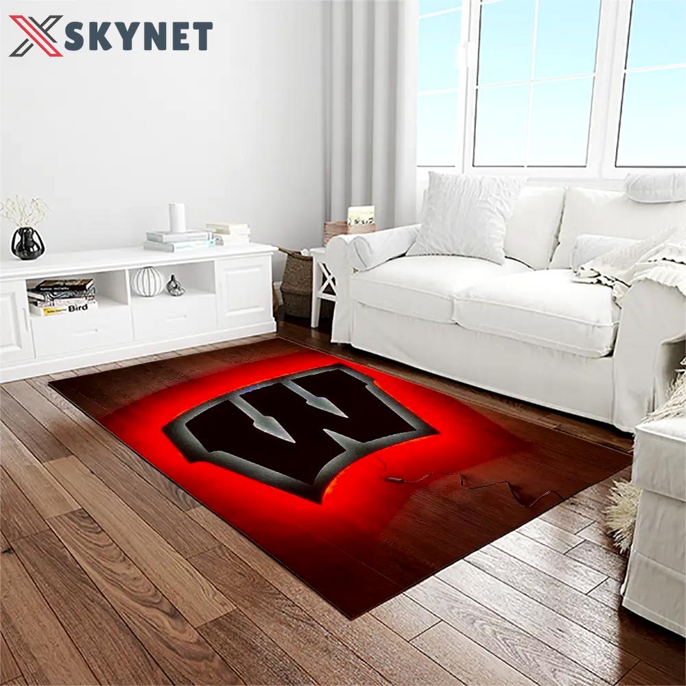 Ncaa wisconsin badgers college sport basketball and foolball team logo rectangle area rug wb06 Rectangle Rug