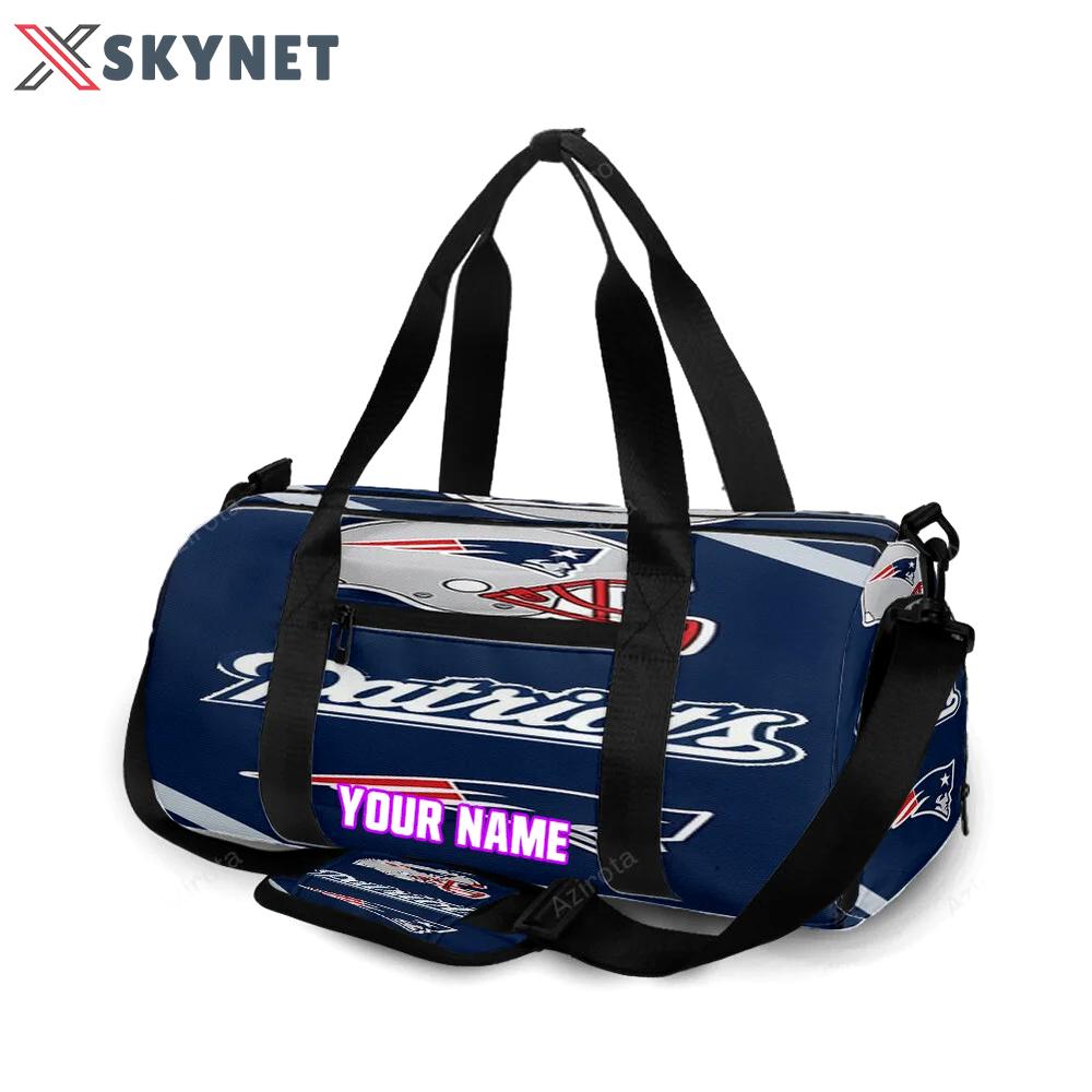 New england patriots helmet navy personalized name travel bag gym bag 30 Travel Bag