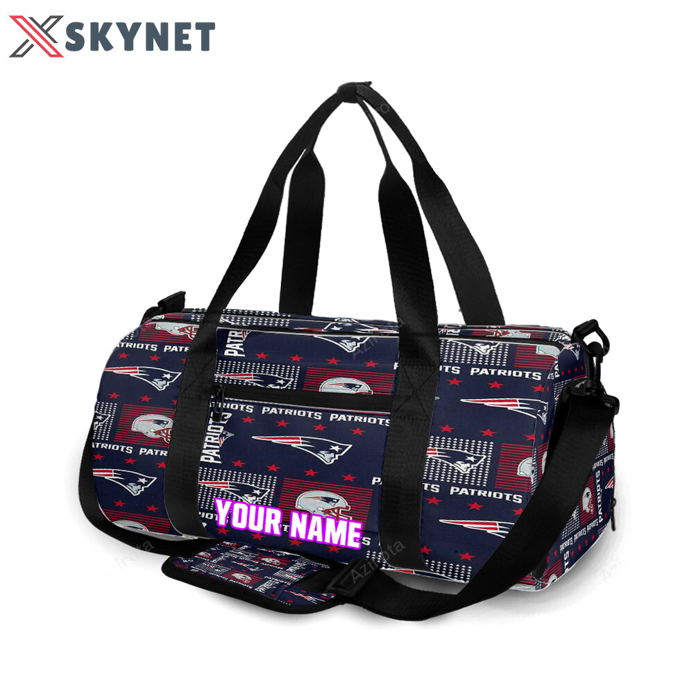New england patriots1 personalized name travel bag gym bag 1376 Travel Bag