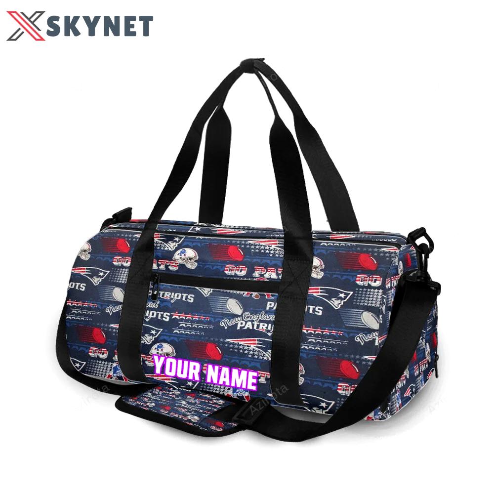 New england patriots5 personalized name travel bag gym bag 1584 Travel Bag