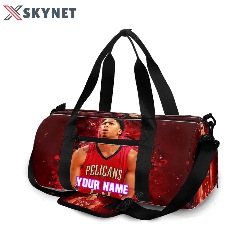 New orleans pelicans 23 anthony david v27 personalized name travel bag gym bag 1316 Travel Bag