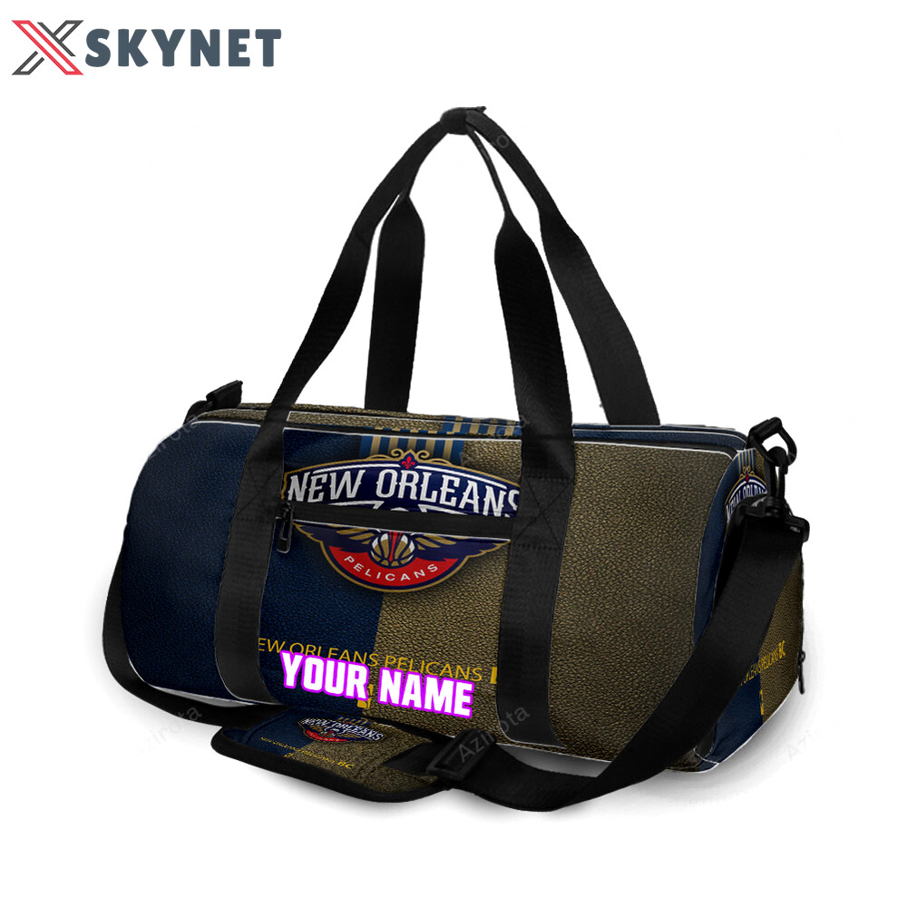 New orleans pelicans emblem v10 personalized name travel bag gym bag 507 Travel Bag